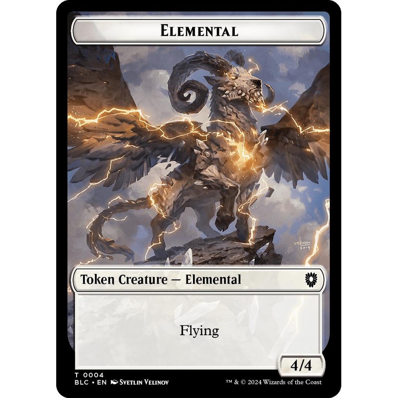 Elemental // Cat Double-Sided Token [Bloomburrow Commander Tokens]