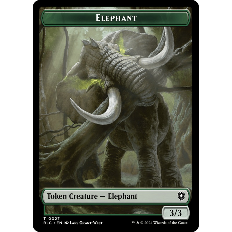 Elephant // Squid Double-Sided Token [Bloomburrow Commander Tokens]