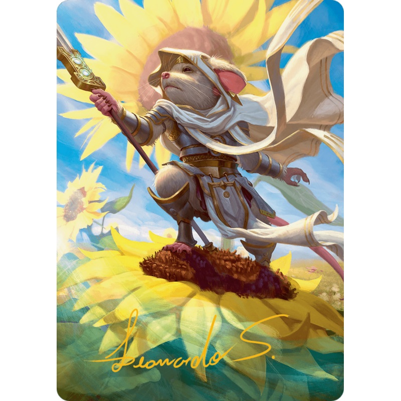 Elspeth, Sun's Champion Art Card (Gold-Stamped Signature) [Bloomburrow Art Series]