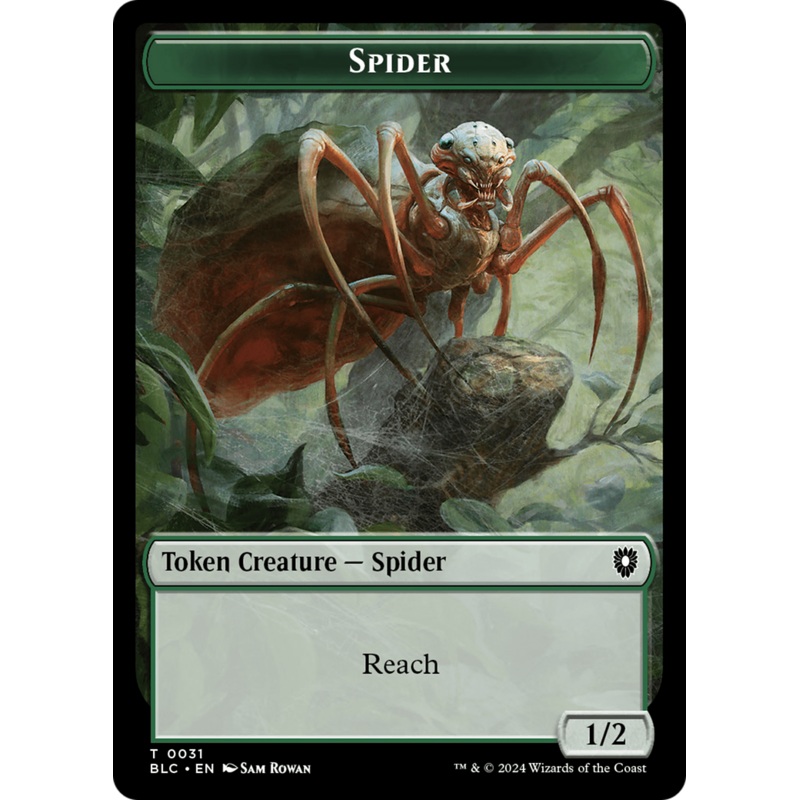 Spider // Blood Double-Sided Token [Bloomburrow Commander Tokens]