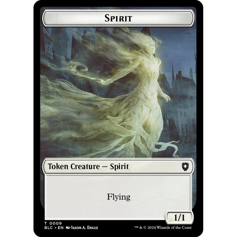 Spirit // Faerie Double-Sided Token [Bloomburrow Commander Tokens]