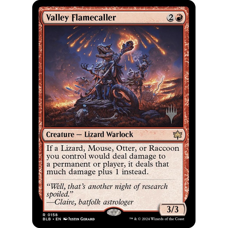 Valley Flamecaller (Promo Pack) [Bloomburrow Promos]