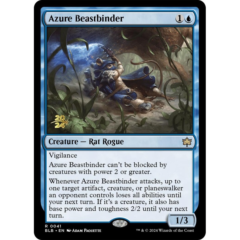 Azure Beastbinder [Bloomburrow Prerelease Promos]