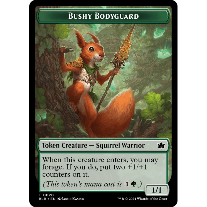 Bushy Bodyguard Token [Bloomburrow Tokens]