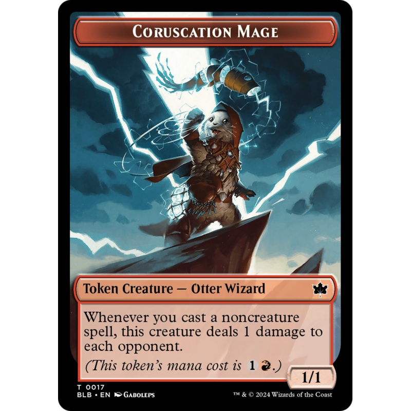 Coruscation Mage Token [Bloomburrow Tokens]