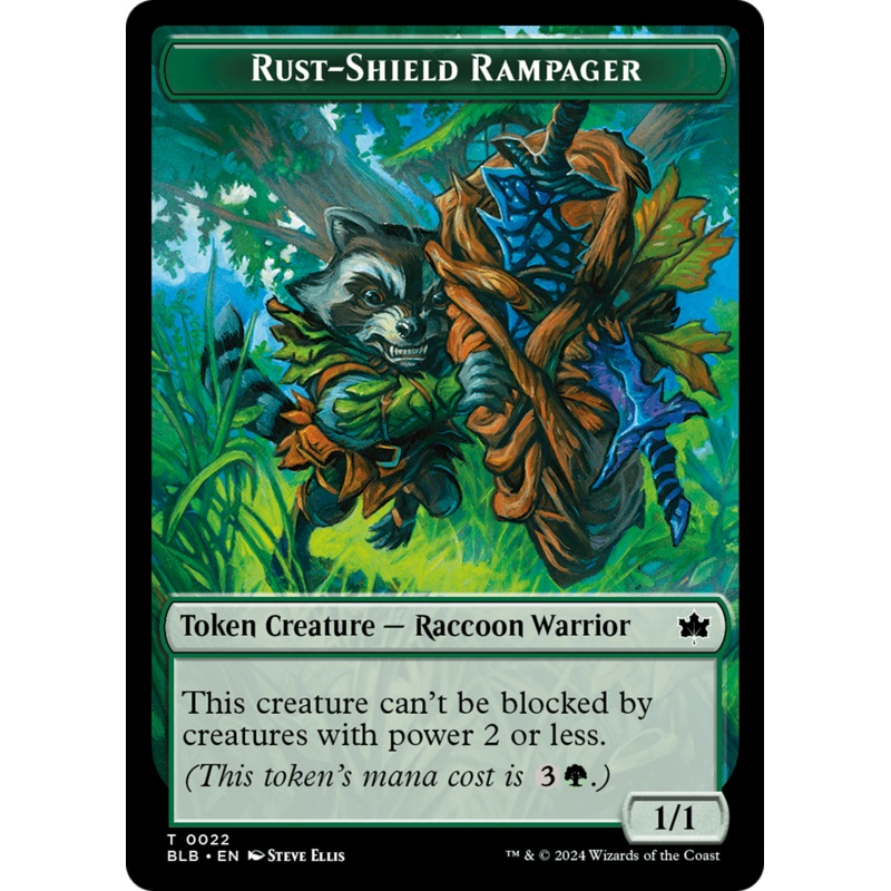 Rust-Shield Rampager Token [Bloomburrow Tokens]