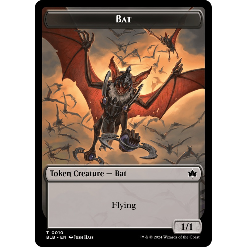 Bat // Intrepid Rabbit Double-Sided Token [Bloomburrow Tokens]