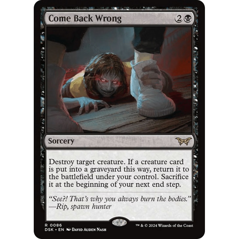 Come Back Wrong (0086) [Duskmourn: House of Horror]