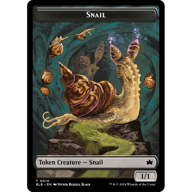 Snail // Thundertrap Trainer Double-Sided Token [Bloomburrow Tokens]