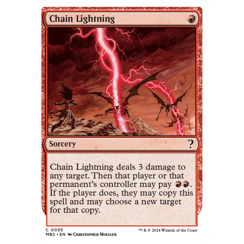 Chain Lightning (White Border) [Mystery Booster 2]