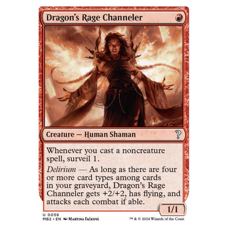 Dragon's Rage Channeler (White Border) [Mystery Booster 2]