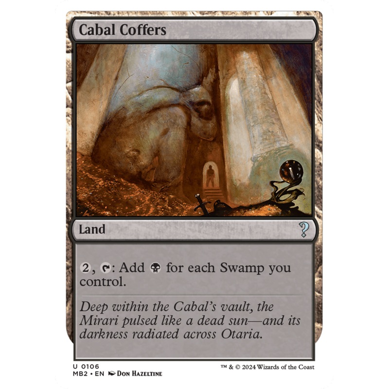 Cabal Coffers (White Border) [Mystery Booster 2]