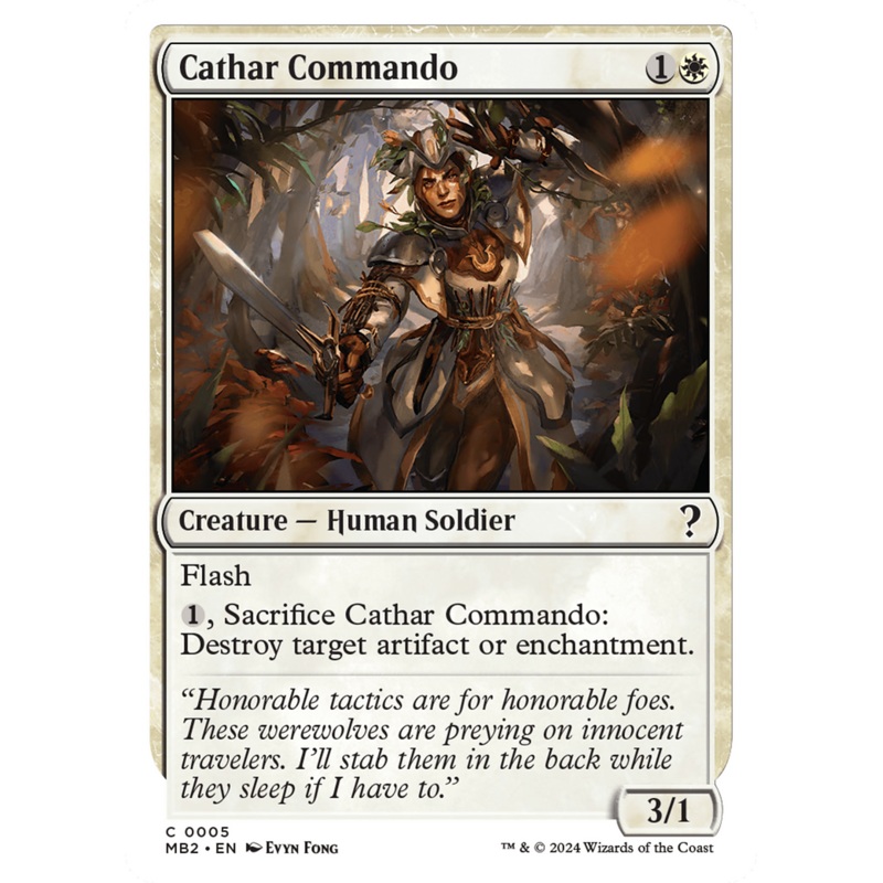 Cathar Commando (White Border) [Mystery Booster 2]
