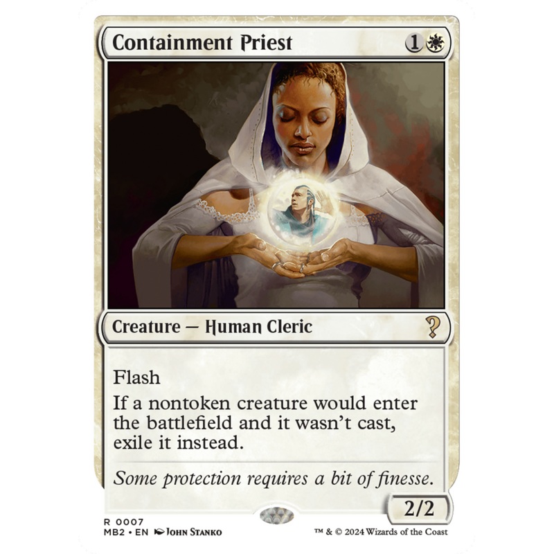 Containment Priest (White Border) [Mystery Booster 2]
