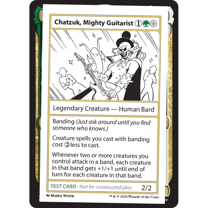 Chatzuk, Mighty Guitarist [Mystery Booster 2 Playtest Cards]