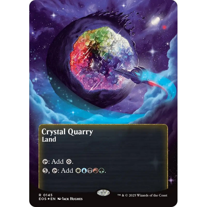Crystal Quarry (0145) (Borderless) (Galaxy Foil) [Edge of Eternities: Stellar Sights]