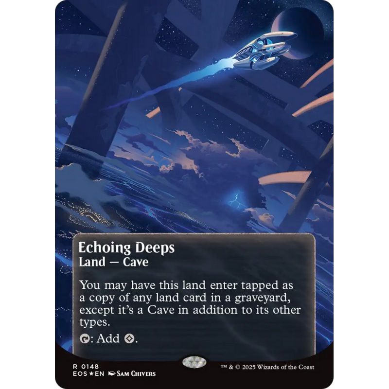 Echoing Deeps (0148) (Borderless) (Galaxy Foil) [Edge of Eternities: Stellar Sights]