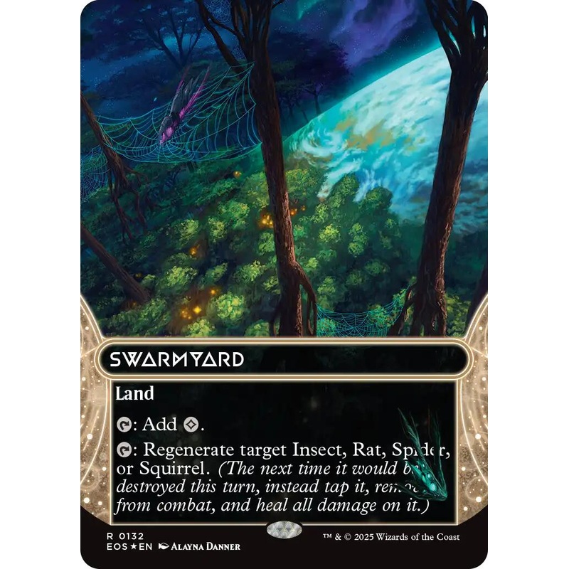 Swarmyard (0132) (Borderless) (Galaxy Foil) [Edge of Eternities: Stellar Sights]