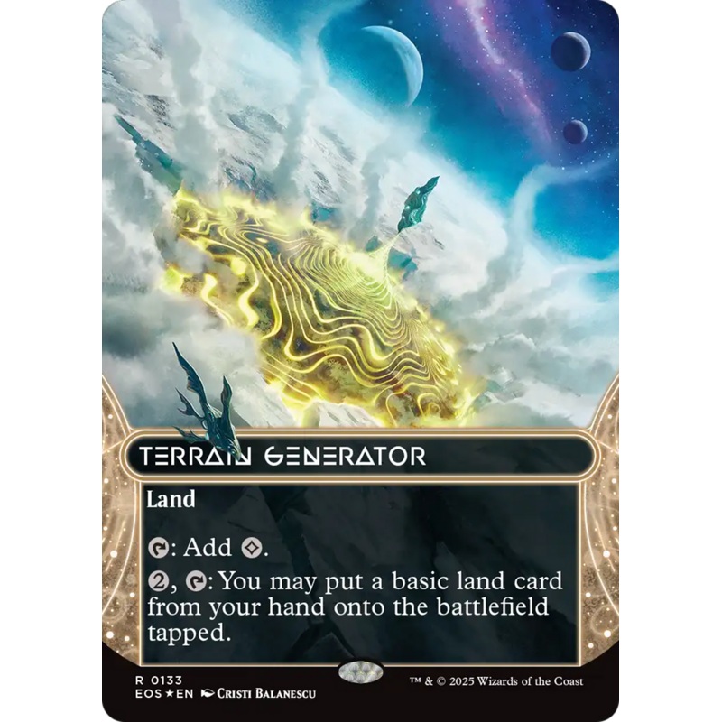 Terrain Generator (0133) (Borderless) (Galaxy Foil) [Edge of Eternities: Stellar Sights]