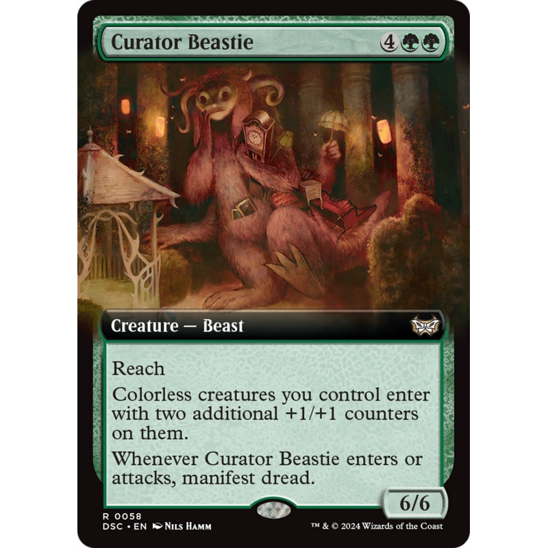 Curator Beastie (Extended Art) [Duskmourn: House of Horror Commander]