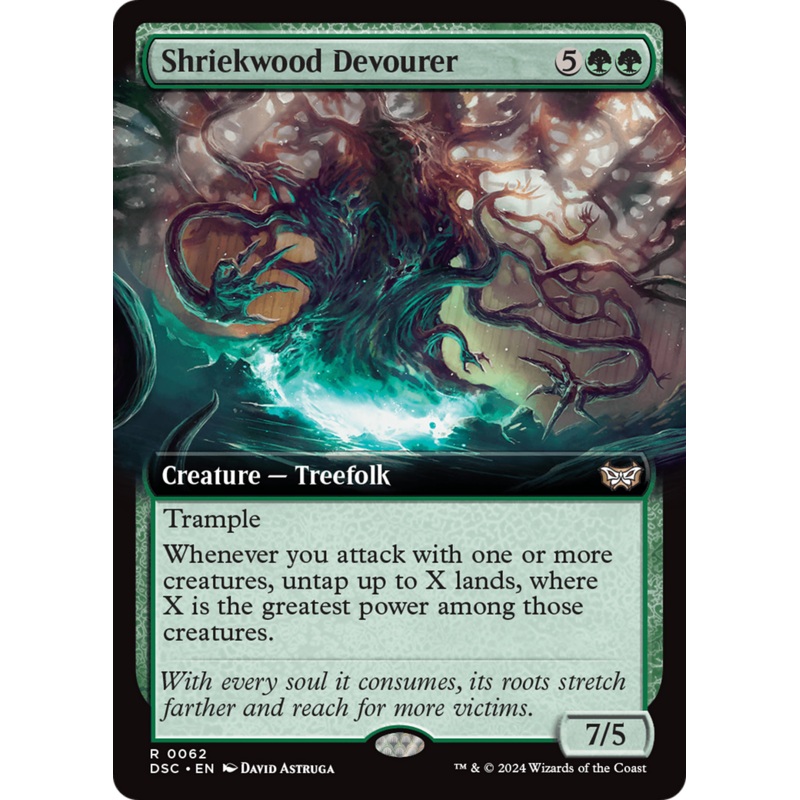 Shriekwood Devourer (Extended Art) [Duskmourn: House of Horror Commander]