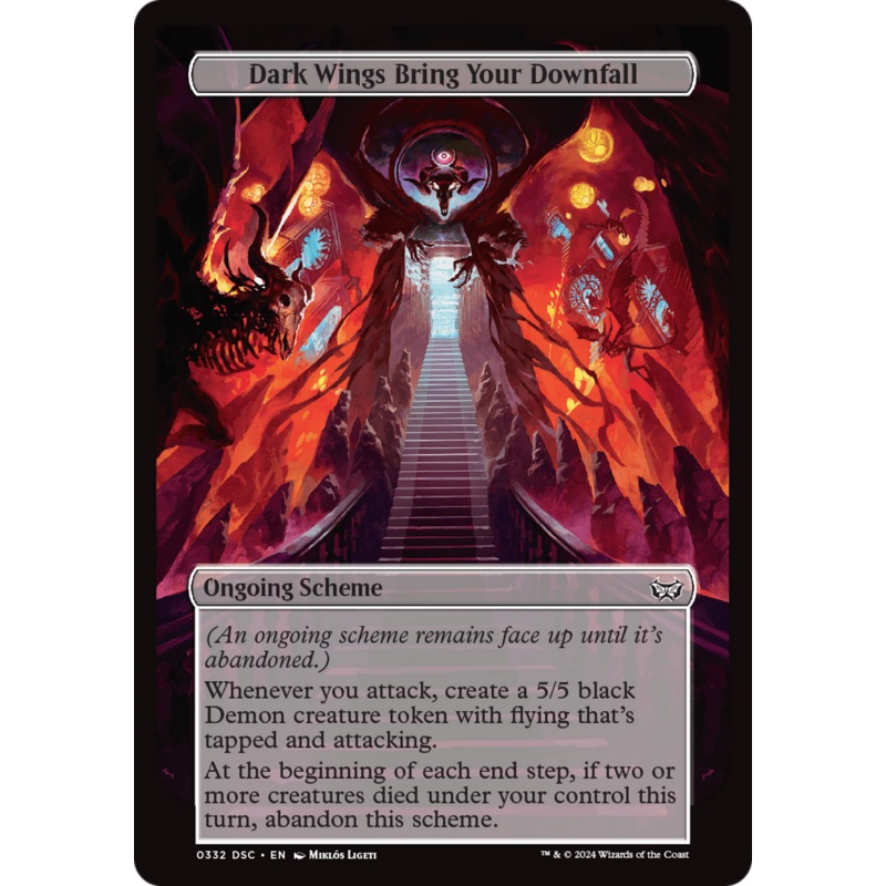 Dark Wings Bring Your Downfall (Full Art) [Duskmourn: Archenemy]
