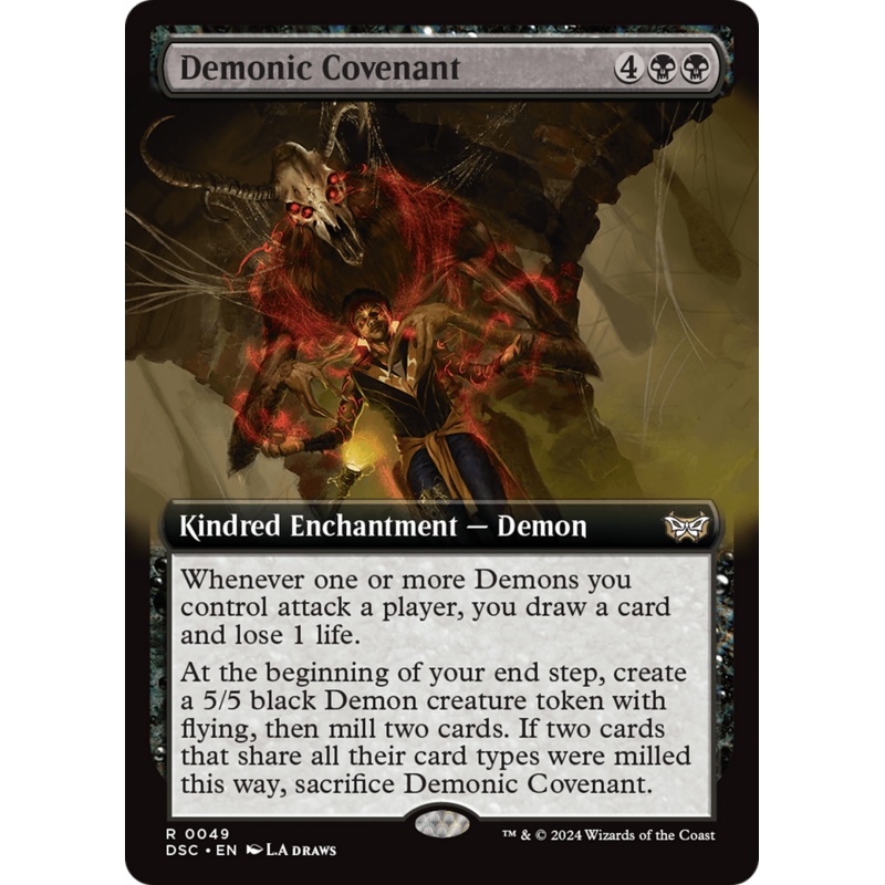 Demonic Covenant (Extended Art) [Duskmourn: House of Horror Commander]