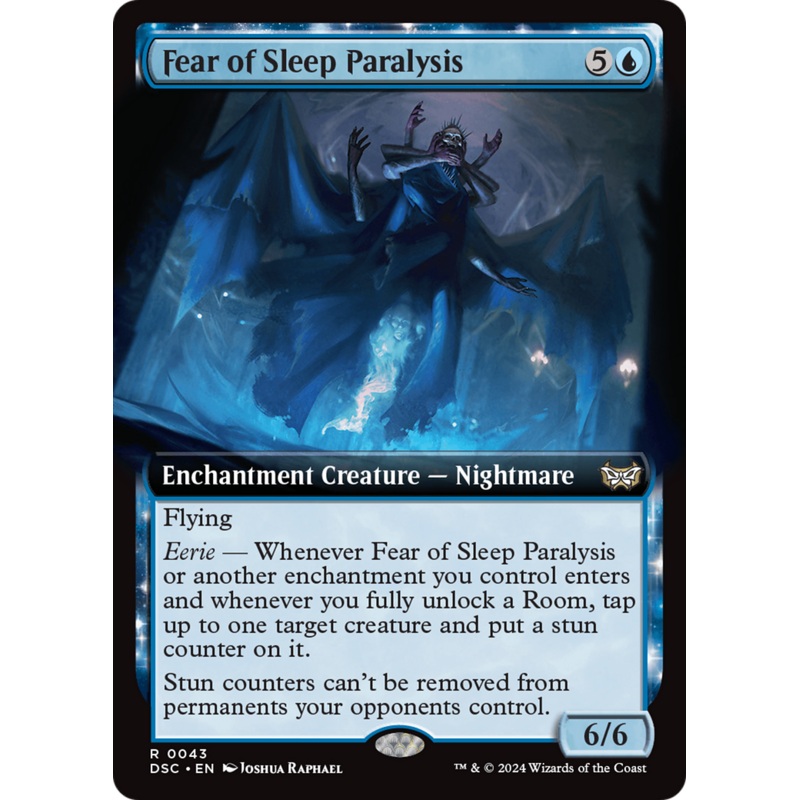 Fear of Sleep Paralysis (Extended Art) [Duskmourn: House of Horror Commander]