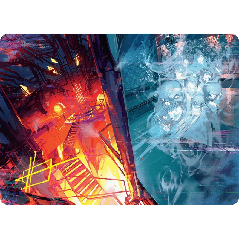 Roaring Furnace // Steaming Sauna Art Card (Gold-Stamped Signature) [Duskmourn: House of Horror Art Series]