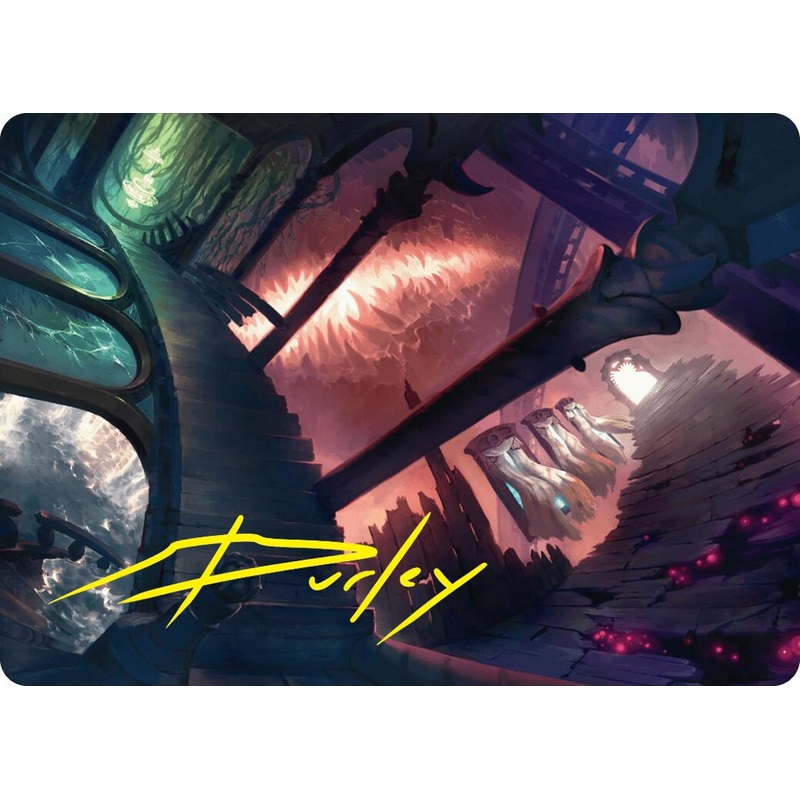Terramorphic Expanse Art Card (Gold-Stamped Signature) [Duskmourn: House of Horror Art Series]