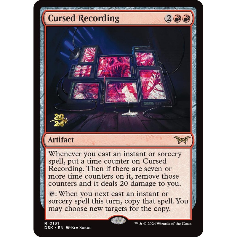 Cursed Recording (0131) [Duskmourn: House of Horror Prerelease Promos]
