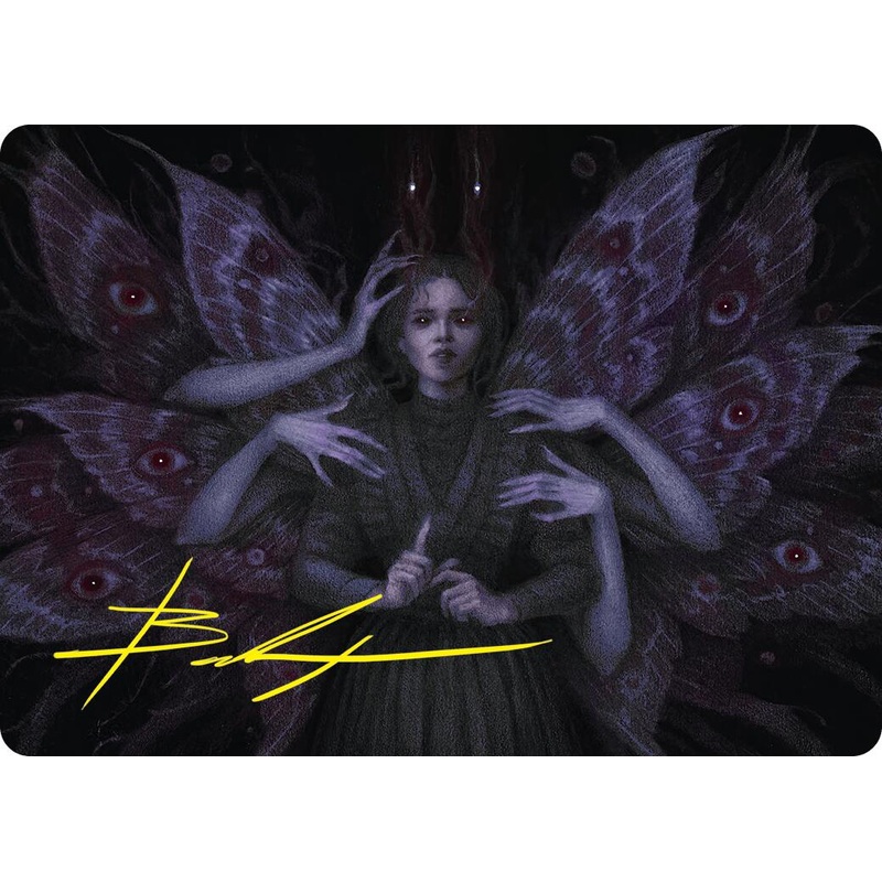 Demonic Counsel Art Card (7/54) (Gold-Stamped Signature) [Duskmourn: House of Horror Art Series]
