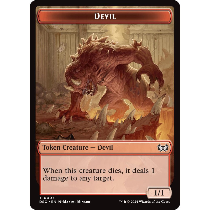 Devil // Scarecrow Double-Sided Token [Duskmourn: House of Horror Commander Tokens]