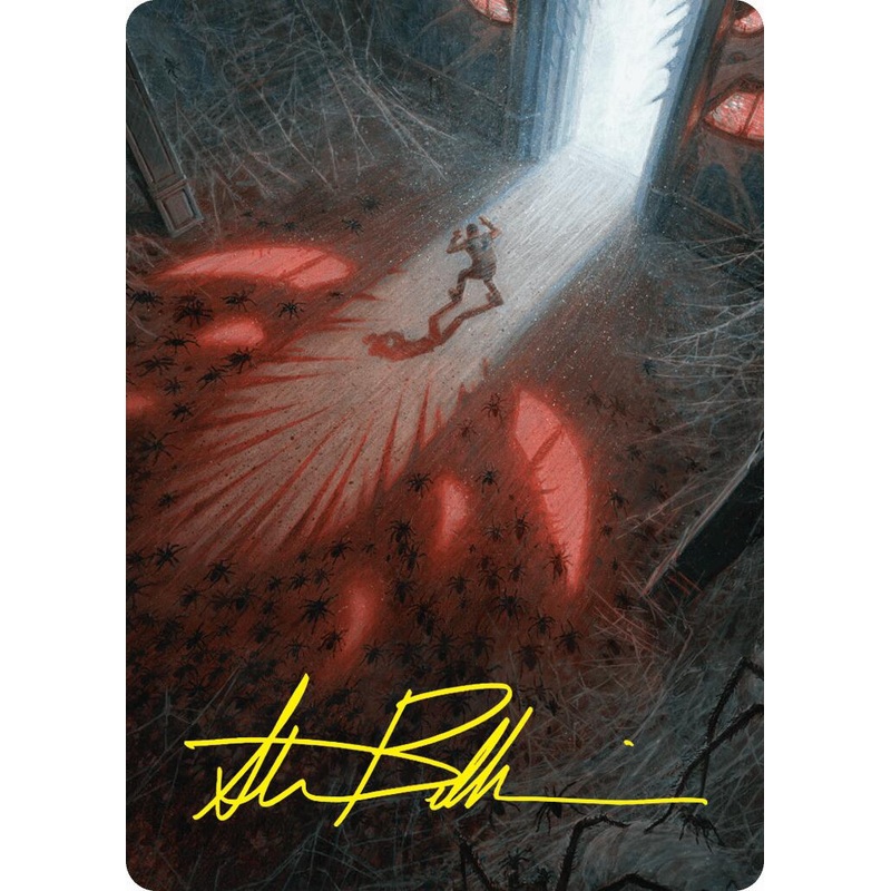 Fear My Authority Art Card (Gold-Stamped Signature) [Duskmourn: House of Horror Art Series]