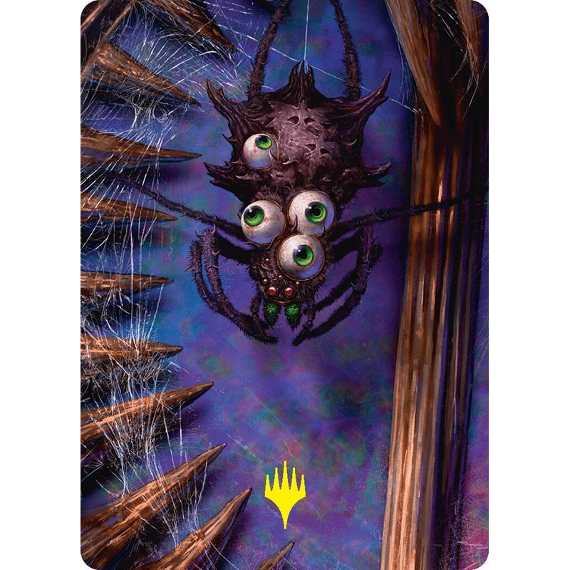 Spider Art Card (Gold-Stamped Planeswalker Symbol) [Duskmourn: House of Horror Art Series]