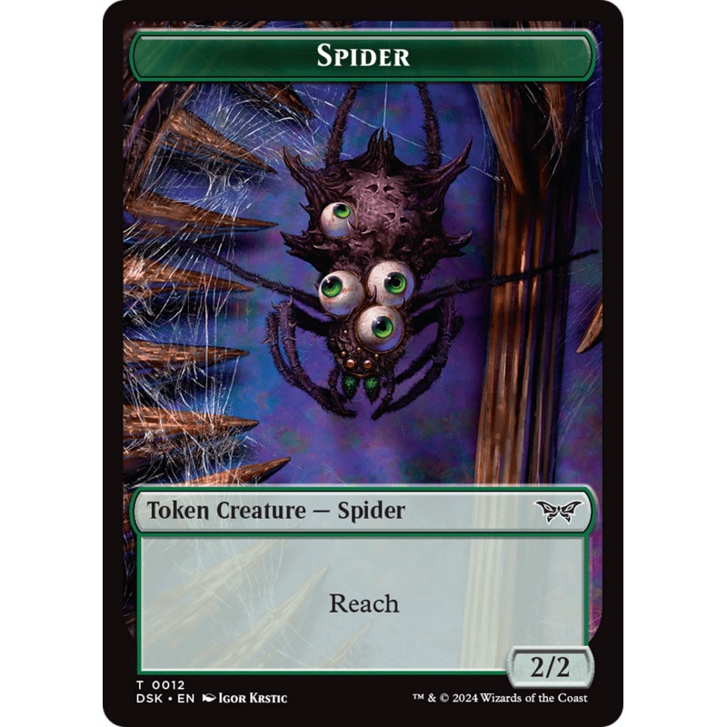Spider Token [Duskmourn: House of Horror Tokens]