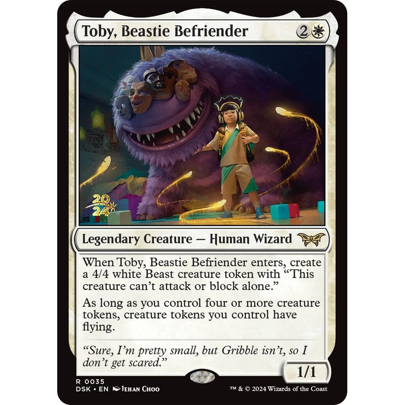 Toby, Beastie Befriender [Duskmourn: House of Horror Prerelease Promos]