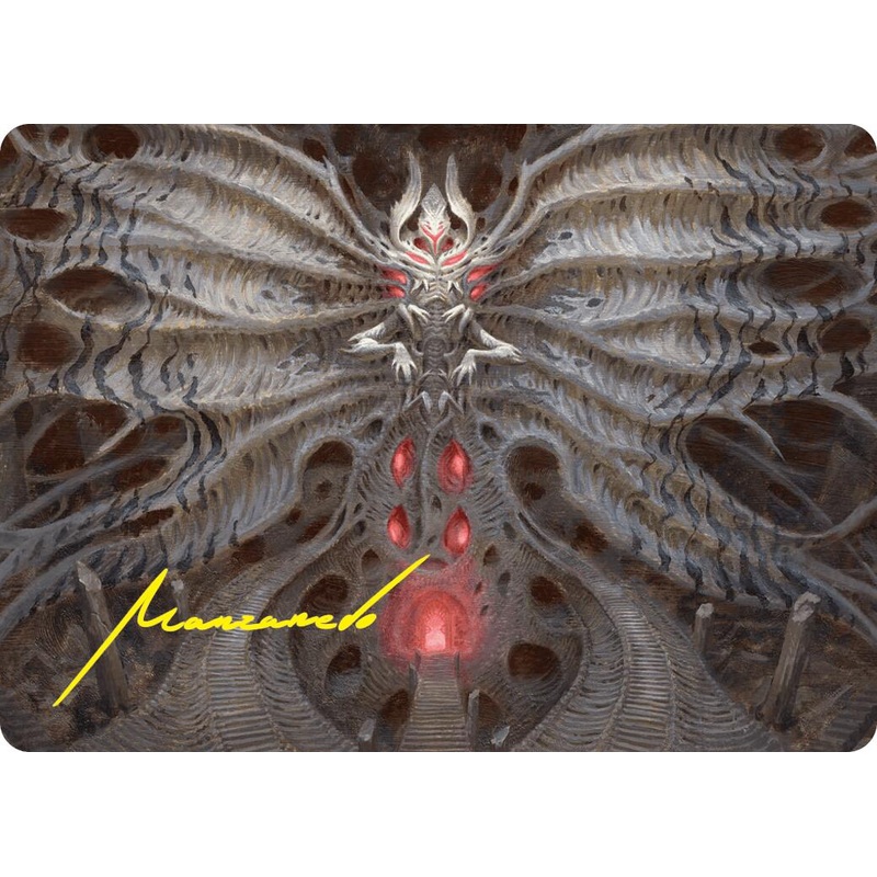 Valgavoth, Terror Eater Art Card (Gold-Stamped Signature) [Duskmourn: House of Horror Art Series]