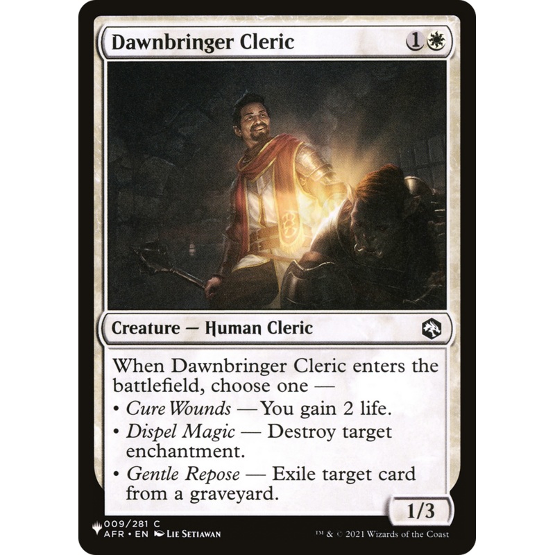 Dawnbringer Cleric [The List]