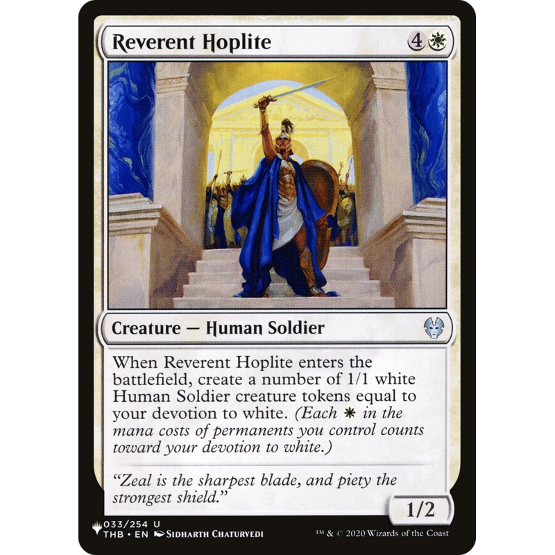 Reverent Hoplite [The List]