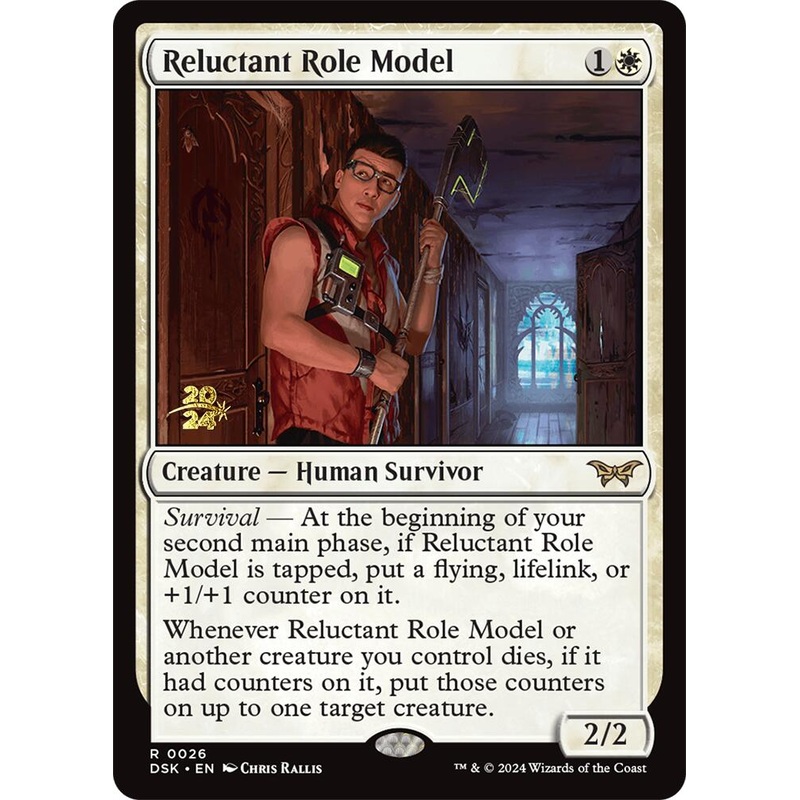 Reluctant Role Model (0026) [Duskmourn: House of Horror Prerelease Promos]