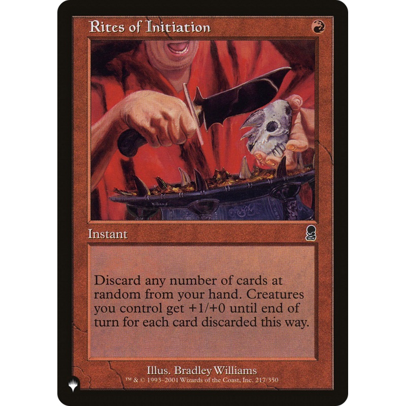 Rites of Initiation [The List]