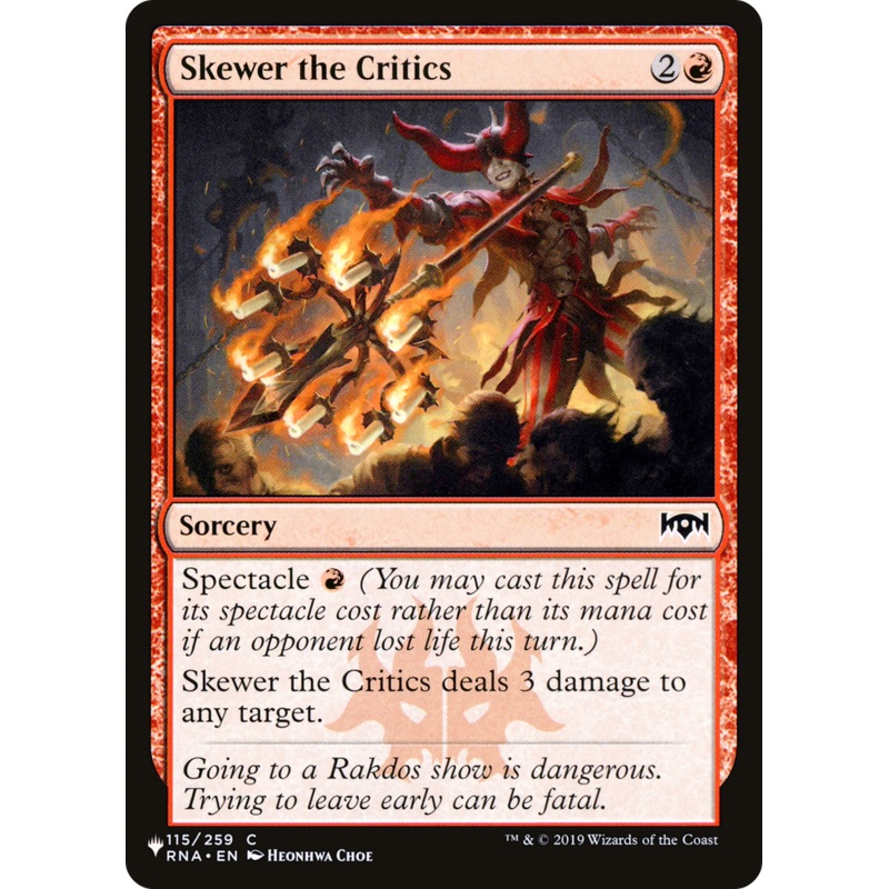 Skewer the Critics [The List]