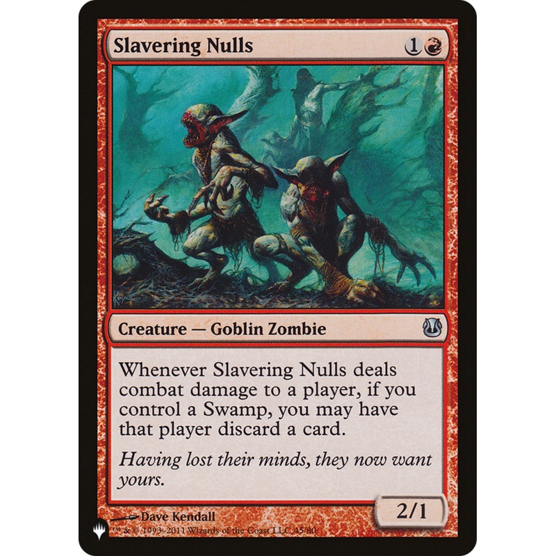 Slavering Nulls [The List]
