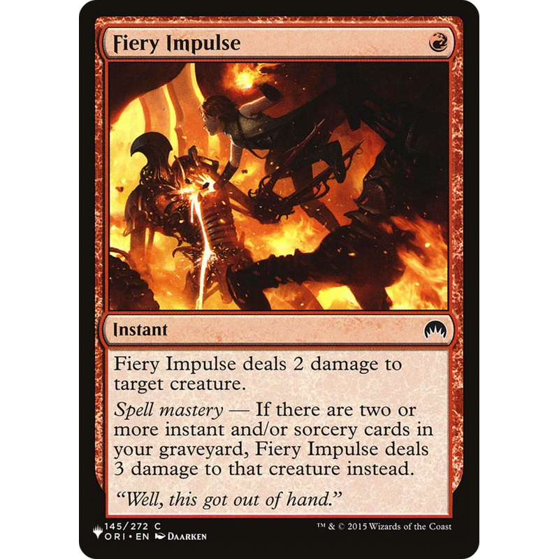 Fiery Impulse [The List]