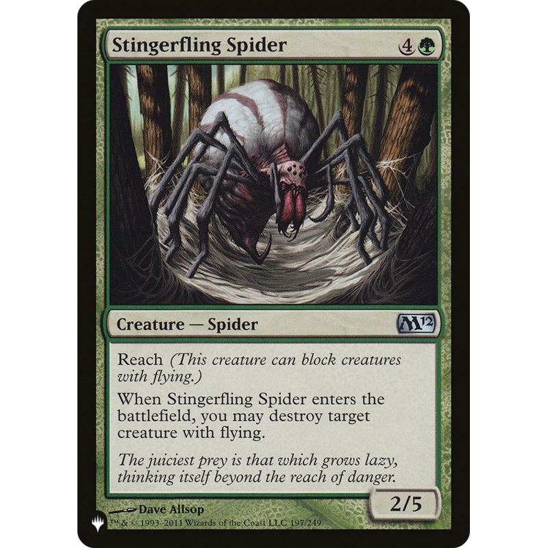 Stingerfling Spider [The List]