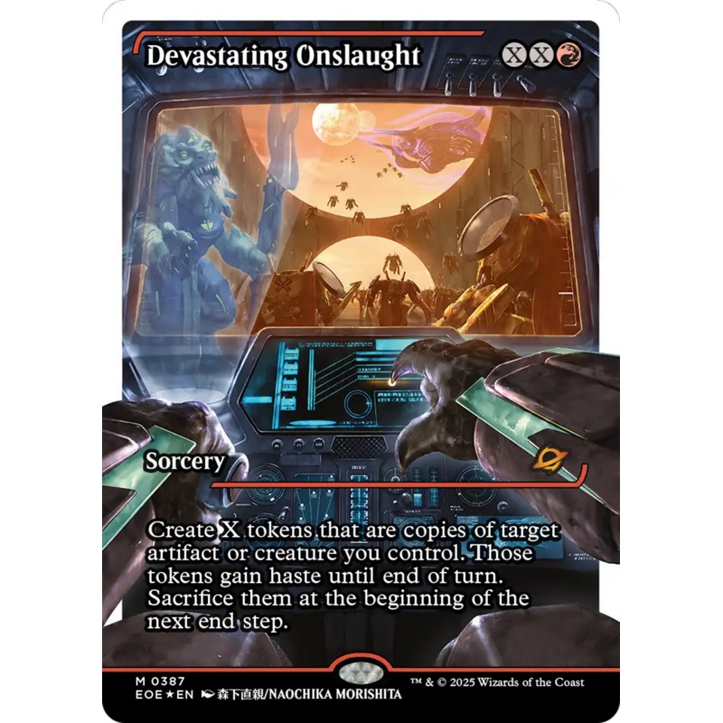 Devastating Onslaught (0387) (Showcase) (Fracture Foil) [Edge of Eternities]