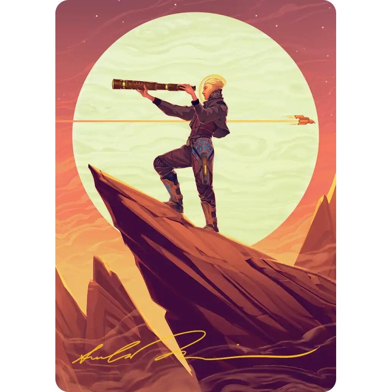 Sami, Wildcat Captain Art Card (Gold-Stamped Signature) [Edge of Eternities Art Series]