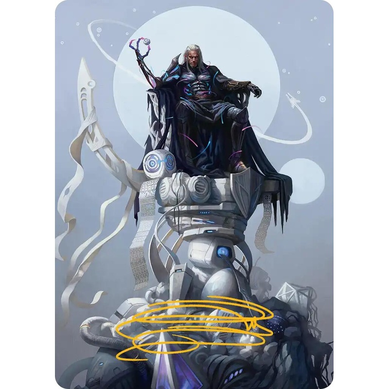 Tezzeret, Cruel Captain Art Card (35/54) (Gold-Stamped Signature) [Edge of Eternities Art Series]