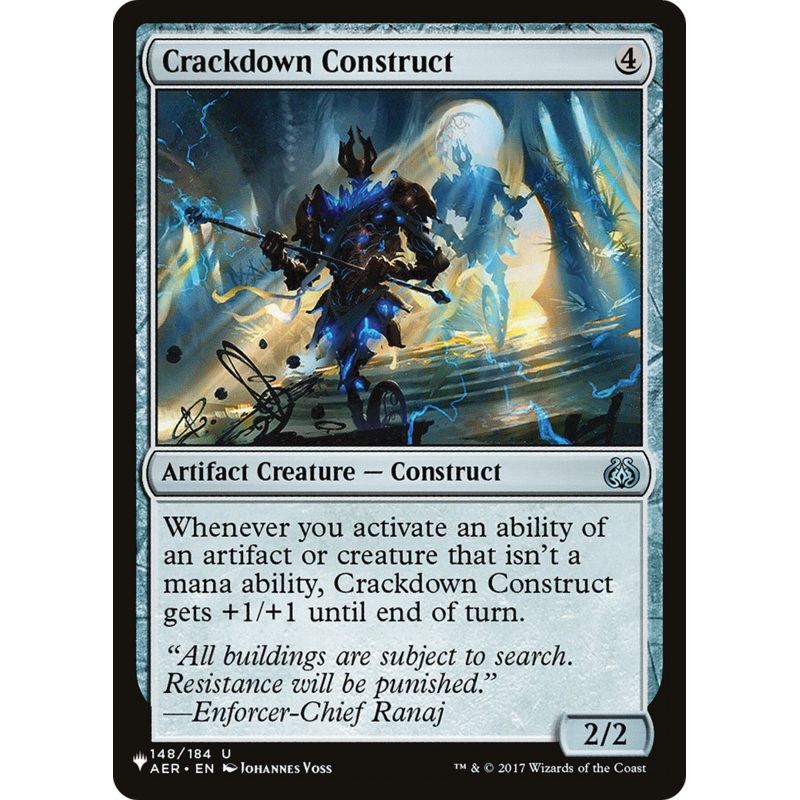 Crackdown Construct [The List]